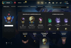 Bronze 3 com TODOS os champs e 71 Skins + 1.4kk de Master Yi - League of Legends LOL