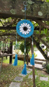 Filtro dos Sonhos Olho Grego - Artesanato e Personalizados