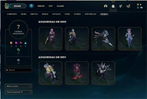 CONTA LOL M/JUNGLE BARATINHA LV 250/147 SKINS - League of Legends