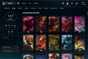 CONTA LOL M/JUNGLE BARATINHA LV 250/147 SKINS - League of Legends