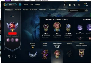 CONTA LOL M/JUNGLE BARATINHA LV 250/147 SKINS - League of Legends
