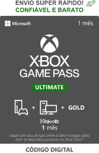 Xbox Gamepass Ultimate 1 Mês / (Console/Pc/Xcloud) - Assinaturas e Premium