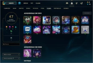 LOL| SMURF COM 9 SKINS GARANTIDAS| GMAIL NAO CONFIRMADO! - League of Legends