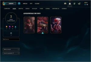 LOL| SMURF COM 9 SKINS GARANTIDAS| GMAIL NAO CONFIRMADO! - League of Legends