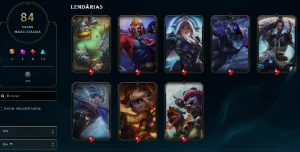 CONTA LOL - LVL 144 - 143 Champions - 84 Skins - FULL ACESSO - League of Legends