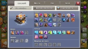 CONTA CV 11 SEMIFULL + Decorações RARAS - Clash of Clans