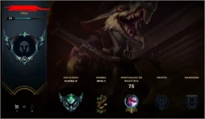 conta platina 4 75 de winrate - League of Legends LOL