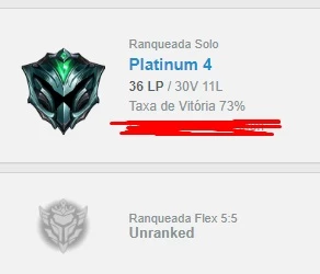 conta platina 4 75 de winrate - League of Legends LOL