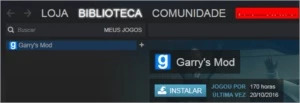 Steam com Garr's Mod {170 horas}