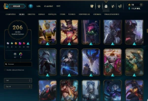 Conta Ex Mestre Todos Champs 204 Skins - League of Legends LOL