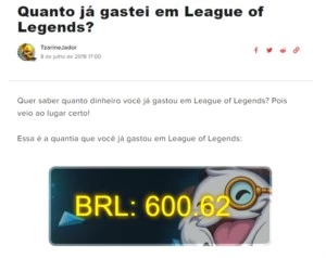 Conta Lol - League of Legends