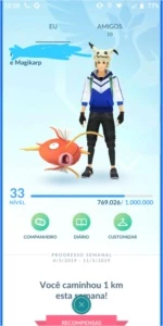 Pokémon Go Conta LVL 33