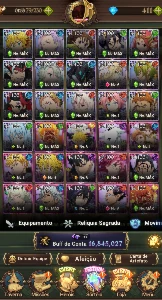 Conta de 7DS 17M CC box, Whale, End Game Todos times do jogo - Seven Deadly Sins
