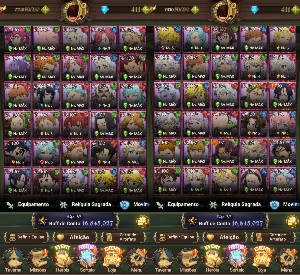 Conta de 7DS 17M CC box, Whale, End Game Todos times do jogo - Seven Deadly Sins