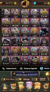 Conta de 7DS 17M CC box, Whale, End Game Todos times do jogo - Seven Deadly Sins