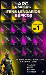 Escolha 5 Itens que tenho não importa a raridade ARC RAIDERS