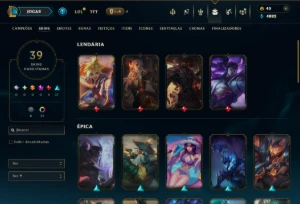 Prata 2 com 60 Champs e 39 Skins ( JG / ADC / MID ) - League of Legends LOL
