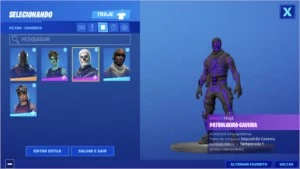 CONTA FORTNITE - RENEGADE + CAVEIRÃO ROXO + PASSE 2 TEMP E +