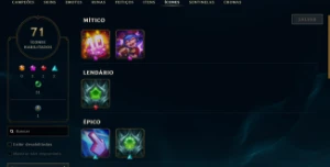 Conta League of Legends Full Acesso - 74 Champs e 24 Skins LOL