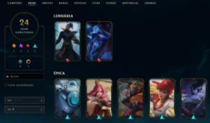 Conta League of Legends Full Acesso - 74 Champs e 24 Skins LOL