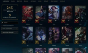 Conta League of Legends Full Acesso - 74 Champs e 24 Skins LOL