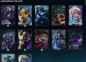conta lol lvl 533; platina 3; 112 skins. - League of Legends
