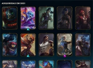conta lol lvl 533; platina 3; 112 skins. - League of Legends