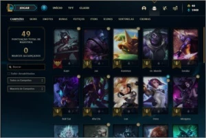 Conta platina 3 baratinha com 6 skins e 32 champs - League of Legends LOL
