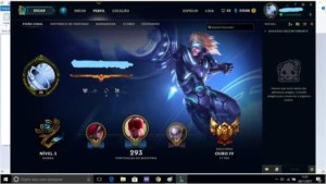Conta League Of Legends,gold IV, 100 skins,todos os campeões LOL