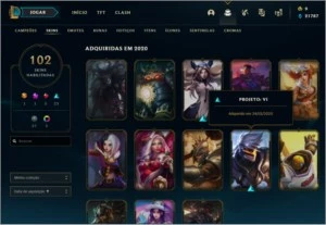 Conta LoL 100 skins todos os campeões - League of Legends
