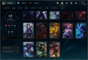 CONTA LOL PLATINA IV BARATA + 68 SKINS - League of Legends