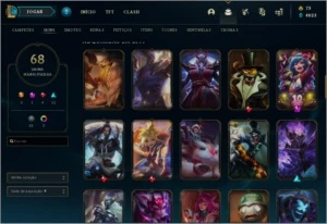 CONTA LOL PLATINA IV BARATA + 68 SKINS - League of Legends