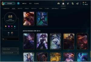 CONTA LOL PLATINA IV BARATA + 68 SKINS - League of Legends