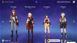 CONTA GENSHIN IMPACT, CHILDE, ZHONGLI, KAZUHA, BENÇÃO