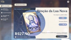 CONTA GENSHIN IMPACT, CHILDE, ZHONGLI, KAZUHA, BENÇÃO
