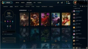 2 contas, uma com MMrAlto, e outra com varias skins! - League of Legends LOL