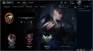 Conta League of Legends prata 4 LOL
