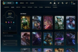 Conta prata 3 com 27 skins e 56 champs - League of Legends LOL