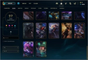 Conta prata 3 com 27 skins e 56 champs - League of Legends LOL