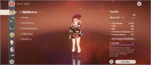 Conta com Venti + Yanfei AR 22, upando apenas com diárias - Genshin Impact