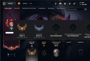 Prata 4 com 150 Champs e 149 Skins ( MAIN ADC / SUP ) - League of Legends LOL