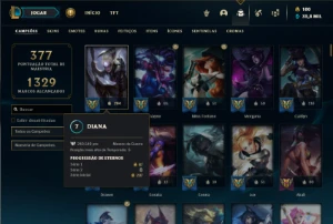 Prata 4 com 150 Champs e 149 Skins ( MAIN ADC / SUP ) - League of Legends LOL