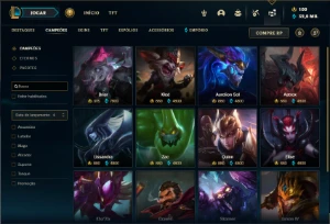 Prata 4 com 150 Champs e 149 Skins ( MAIN ADC / SUP ) - League of Legends LOL
