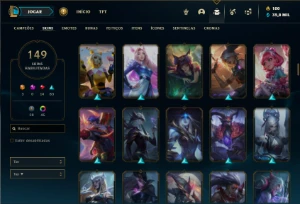 Prata 4 com 150 Champs e 149 Skins ( MAIN ADC / SUP ) - League of Legends LOL