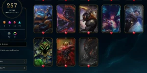 FULL ACESSO LVL 258 - 257 Skins - 163 Champions -2700 RP - League of Legends LOL