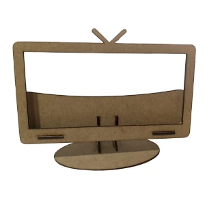 Kit 5 suporte de celular MDF, modelo tv retrô - Artesanato e Personalizados