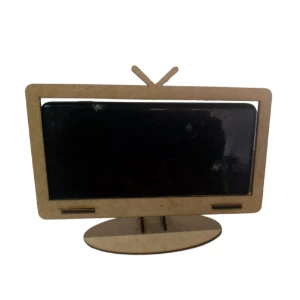Kit 5 suporte de celular MDF, modelo tv retrô - Artesanato e Personalizados