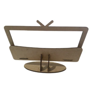Kit 5 suporte de celular MDF, modelo tv retrô - Artesanato e Personalizados