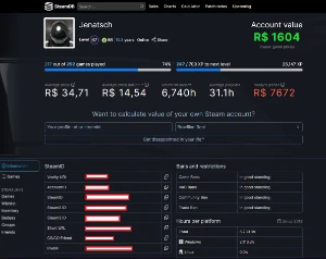 Conta (10 anos) level 67, 272 jogos, com cs go prime - Steam