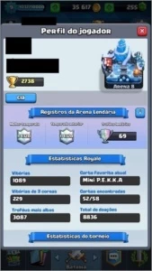CONTA NÍVEL 9 (QUASE 10) COM LENDÁRIA, 35K GOLD, ARENA 8 - Clash Royale